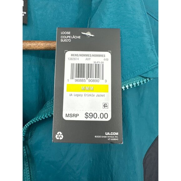 Under Armour Mens Legacy Crinkle Water-Repellent Loose Fit Jacket Size M - Picture 5 of 13